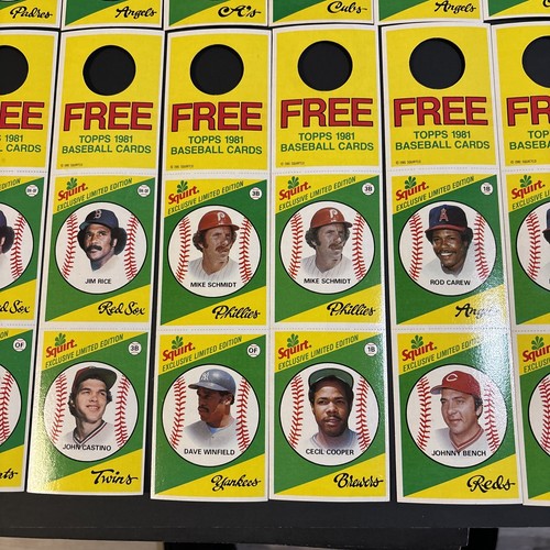 1981 Topps SQUIRT Baseball COMPLETE SET 22 Uncut Panels Rickey Henderson - Picture 7 of 10