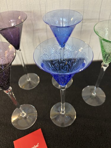 Lotto 7 Bicchieri da Vino Alsazia Decoro Arabesco Cristallo Di Baccarat (Prezzo - Foto 5 di 13