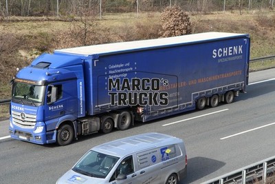LKW Foto Mercedes-Benz Actros Planensattelzug Deutschland blau SCHENK SPE #h1xg