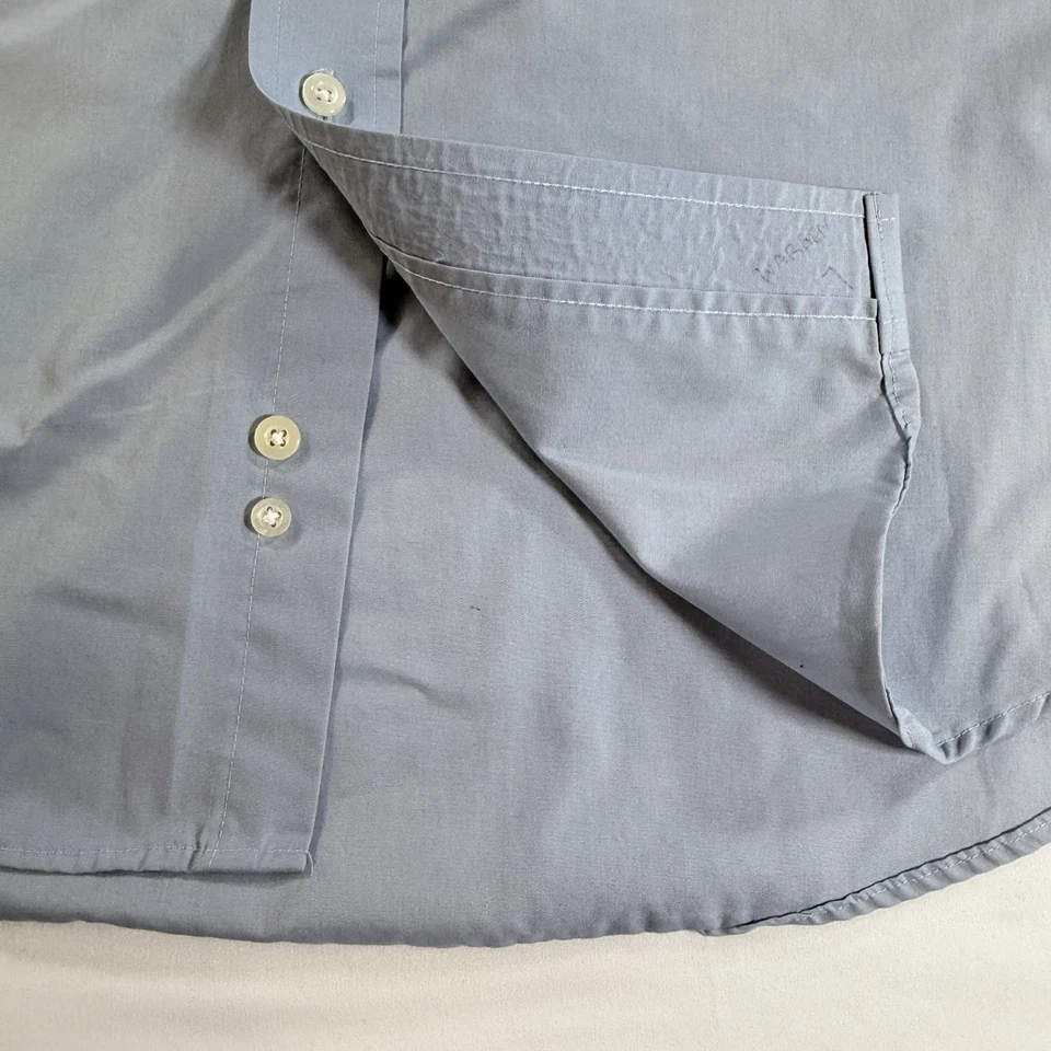 Vtg Wrinkle-free Barrington Light Blue Oxford Dress Shirt Men’s Sz 16 32/33 - Image 2 of 4