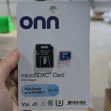 onn. 128GB microSDXC Card High Speed Waterproof Adapter Nintendo Switch