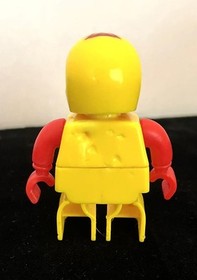 Vintage Lego Minifigure Space Alien Yellow Red 2.5" Figure
