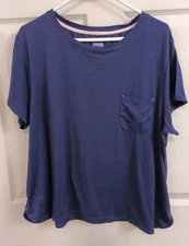 Jane And Bleeker Women's XL Navy Short Sleeve Sleep Shirt