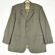 Brooks Brothers Vintage Silk Wool Herringbone Tweed Blazer Sport Coat Size 46 R