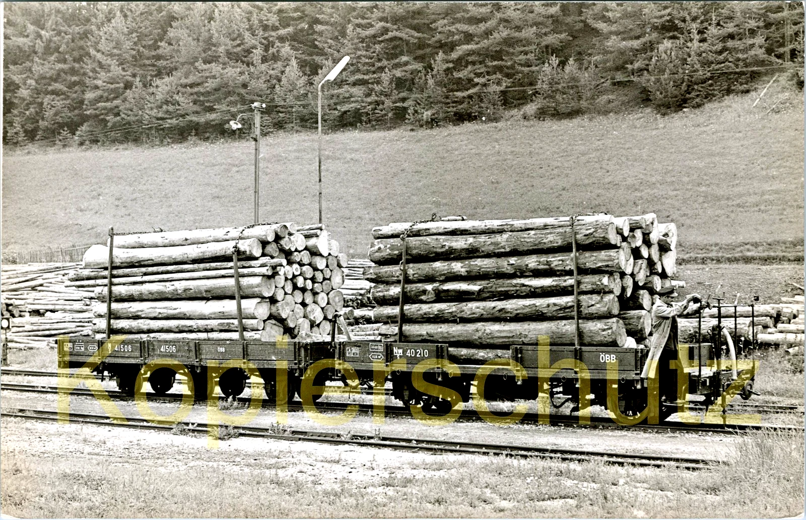 Foto - ÖBB Nw/s40210 und N/s41506 in Klein Gödnitz 22.7.1961 - Bild 1 von 1