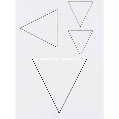 4 x 'Inverted Triangle' Temporäre Tattoos / Transfers (TO00004130)