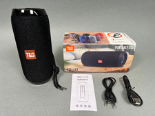 T G TG117 Bluetooth Wireless Waterproof Portable USB/TF/FM Radio Speaker BLACK