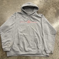 Vintage Billabong Gray Pullover Hoodie Y2K Embroidered Logo Surf Skate Style XL