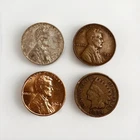 US COINS- WW2 Steel Cent, Indian Head Cent, Lincoln Wheat Cent -NO JUNK Coins