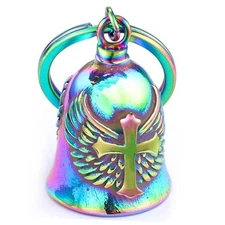 Motorcycle Cross Bell - Key Chain Biker Bells Protect the Rider - rainbow
