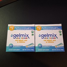 Gelmix Infant Thickener 2 Boxes/30 Packets 60 Pkts Unopened Sealed Exp 12/2026