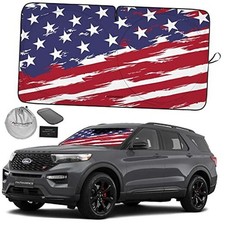 1-Piece Windshield Sun Shade USA Art MEDIUM  61 x 32 inches USA ART FLAG-2
