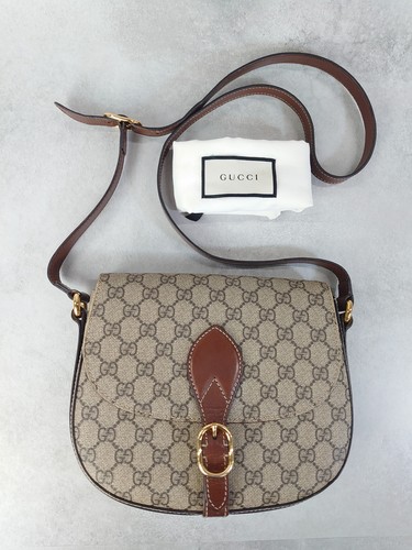 GUCCI GG Supreme Brown Shoulder Bag AUTHENTIC