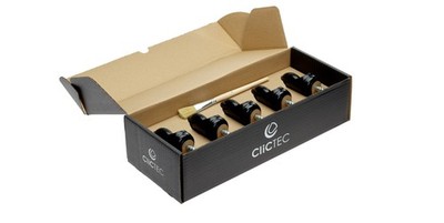 Efalock Running Wheel for Rolling Stool CLICTEC  Black 5-Piece Set