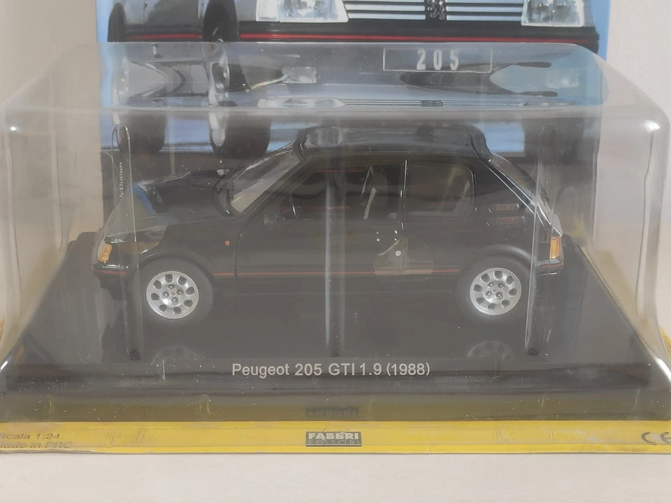 Peugeot 205 GTI 1.9 1988 Modellino Auto Quattroruote collection Die-cast 1/24 - Immagine 2 di 4