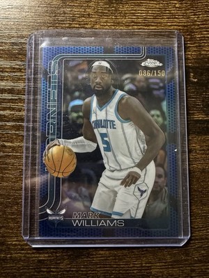 Mark Williams 2025-26 Topps Chrome Basketball Border Blue Refractor 20/150 #34