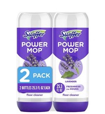 Swiffer Power Lavender Refill Solution, QuickDry Floor Cleaner 2 Pack Duo