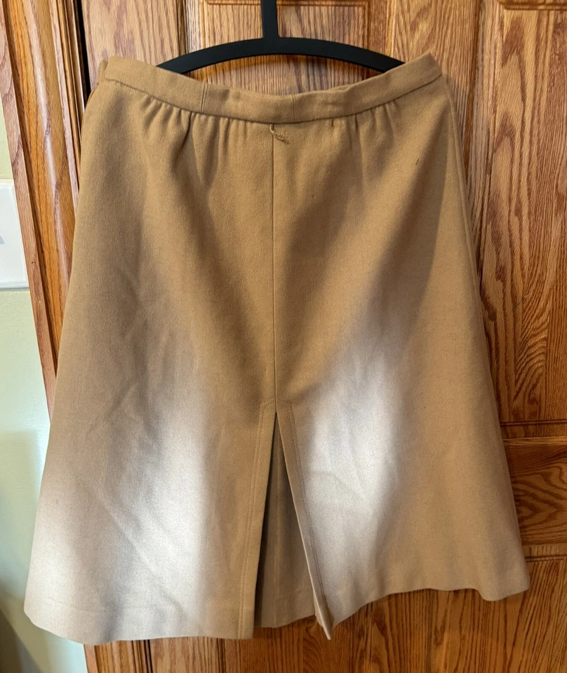 Maxi Falda Vintage Línea A Lana Camelhair Jaeger Marrón Tostado 14 Foto 2 de 4