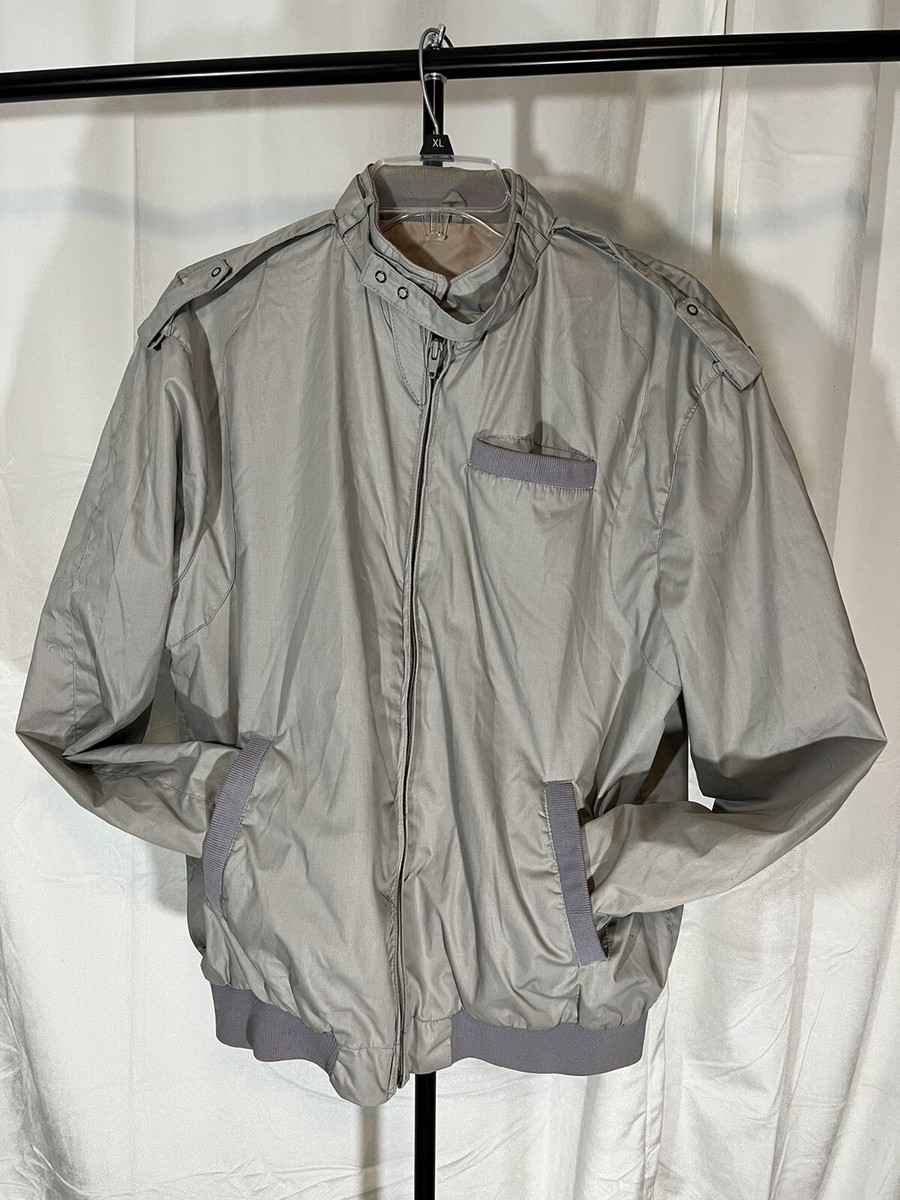 Vintage 90s Outdoor Exchange Gray Silver Windbreaker Bomber Jacket