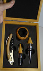Wine Pouring Set in Bamboo Box