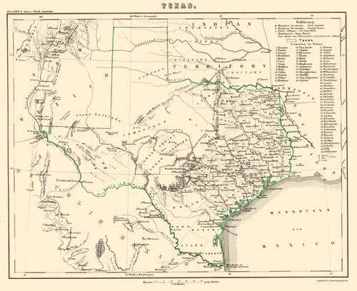 Historic State Map - Texas - Lange 1854 - 23 x 28.16 - Vintage Wall Art - 第 1/20 張圖片