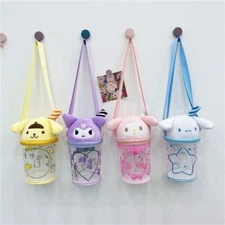 Cartoon Sanrio Jelly Bag Cute Cup Type Pvc Transparent Cross Body Storage Kuromi