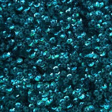 4mm Cup Sequins Blue Turquoise Metallic Made in USA