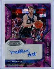 2021-22 Panini Prizm Draft MATTHEW HURT Purple Ice AUTO RC Rookie Autograph /99