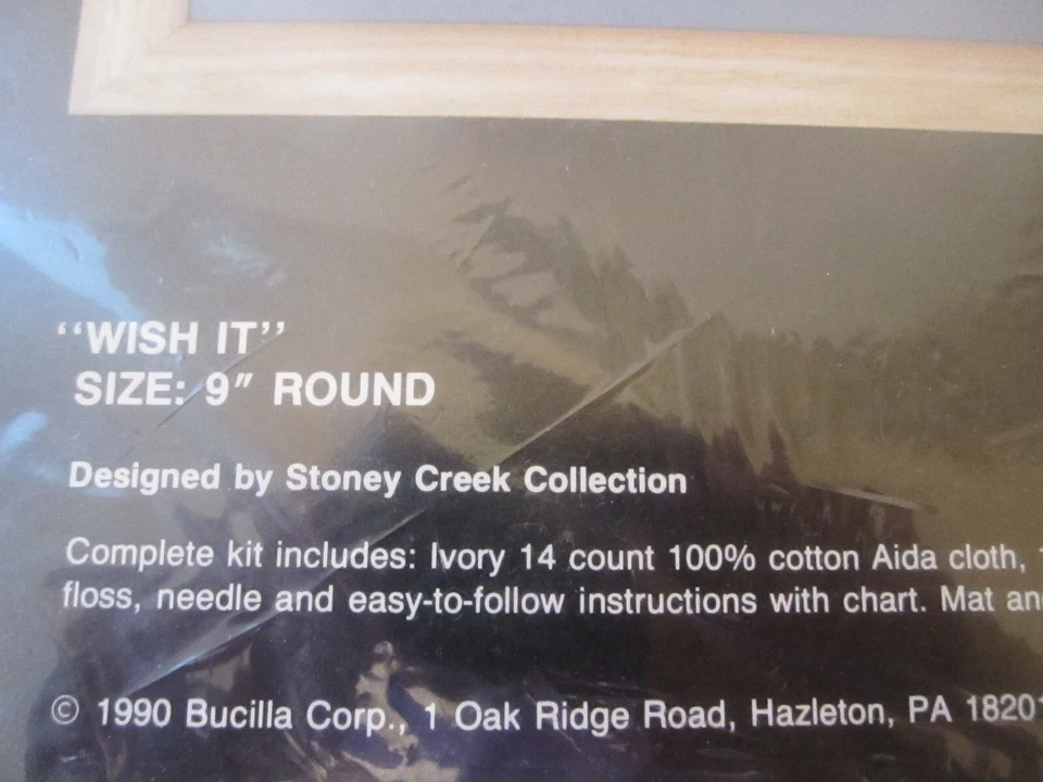 Bucilla Wish It Dream It Do It 9" Kit Punto de Cruz Redondo 40463 Nuevo 1990 Foto 3 de 4