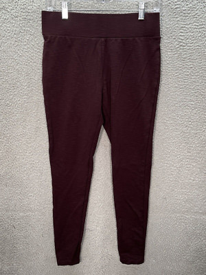 Matty M Pants Womens Medium Burgundy Mid Rise Slim Stretch Careerwear Preppy