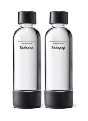 2 REPLACEMENT BOTTLES suitable for SODASTAR (ALDI) drinking water bubbler SEE PICTURES!