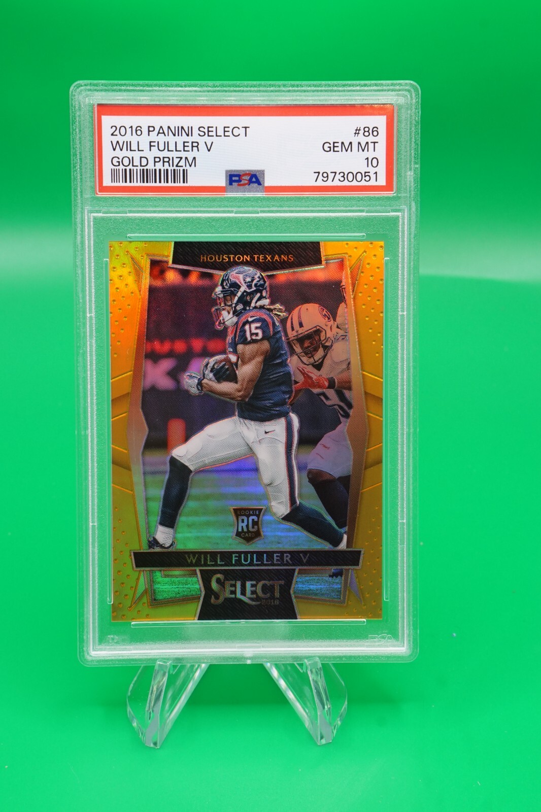 2016 Select Base Concourse Gold Prizm SSP /10 Will Fuller PSA 10 GEM MINT TU1