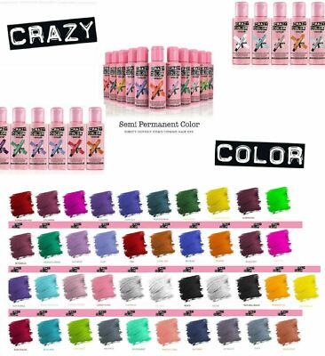 CRAZY COLOR SEMIPERMANENT HAARFÄRBEMITTEL 100ml - alle Farben - !! Kostenloses UK Porto!!