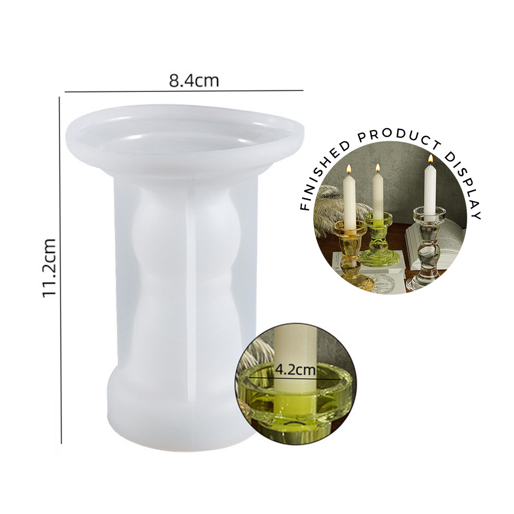 DIY Candle Holder Silicone Molds Handmade Candlestick Casting Mould Practical