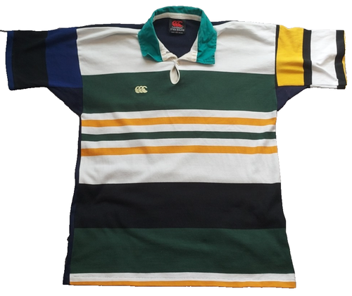 Vintage Canterbury Of New Zealand Men's Large Rugby Jersey Multicoloured Stripe