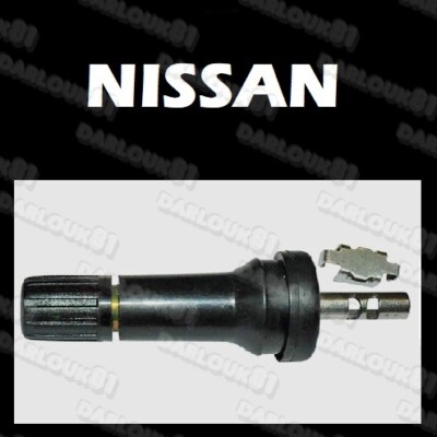 4x TPMS Valve Stem Service Kit – Fits Nissan Juke, Leaf, Navara – Rubber, Black