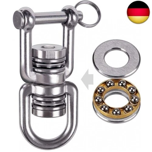 BENELABEL Dual Hängende Ringe Hängematte Schaukel Aufhänger, Schwenk Edelstahl Montage La
