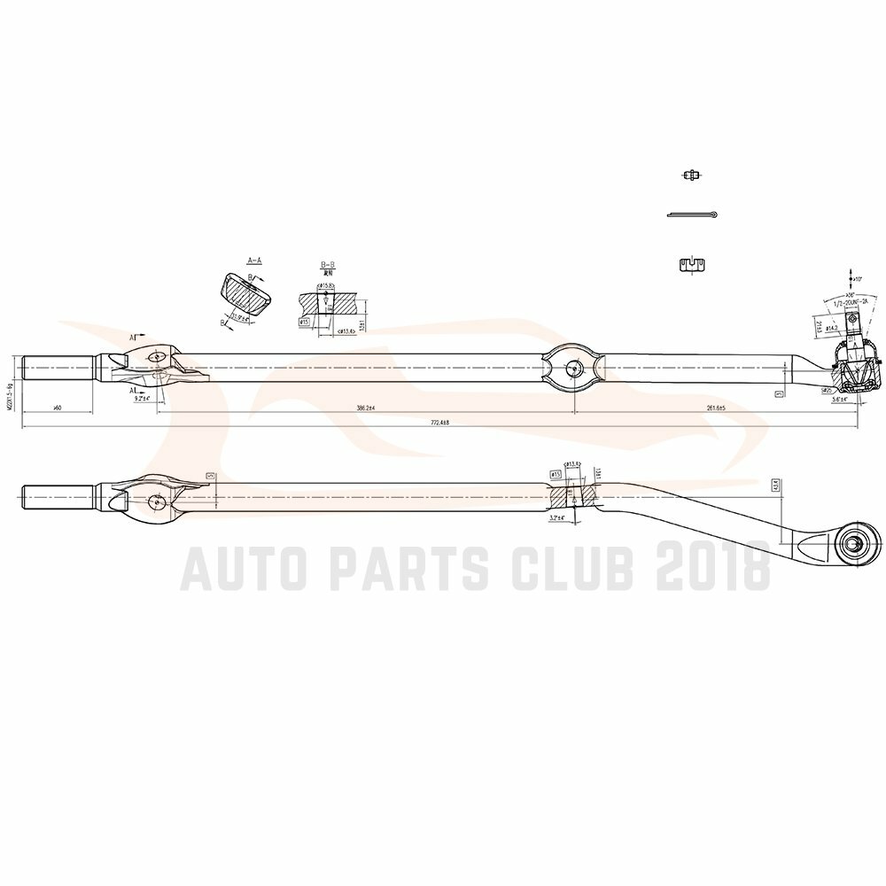 For Jeep TJ Wrangler 4WD 5pcs Front Tie Rods Adjusting Sleeves Steering