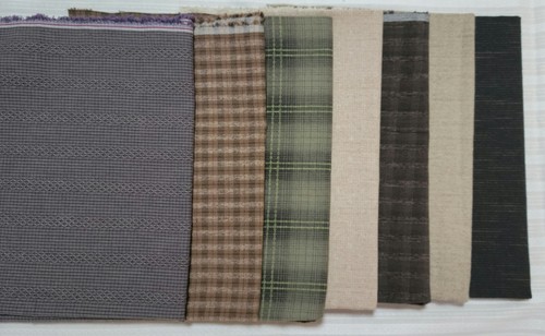 Japanese Yarn dyed fabric 100% cotton set of 7 110 cm (44 ") x 40 cm (16") - Picture 2 of 14