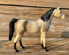 Vtg Hartland Arabian Stallion Pony Horse Lt Grey/Grey Streak Black Mane/Tail