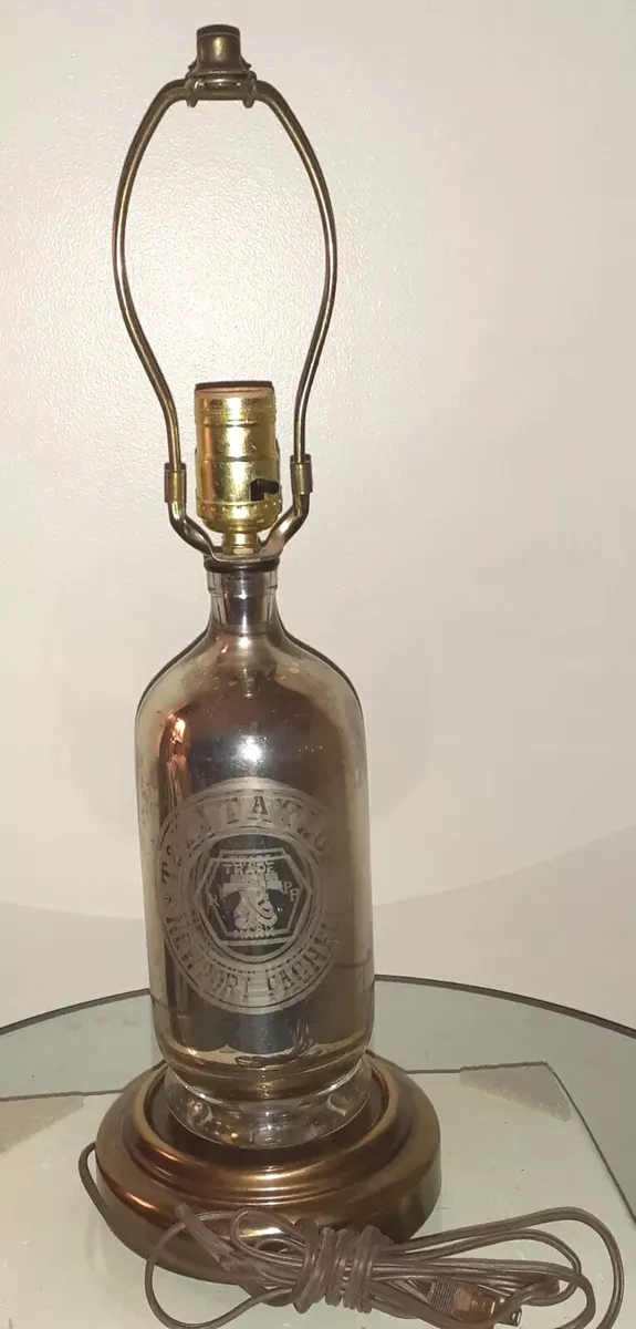 Antique mercury glass lamp deals
