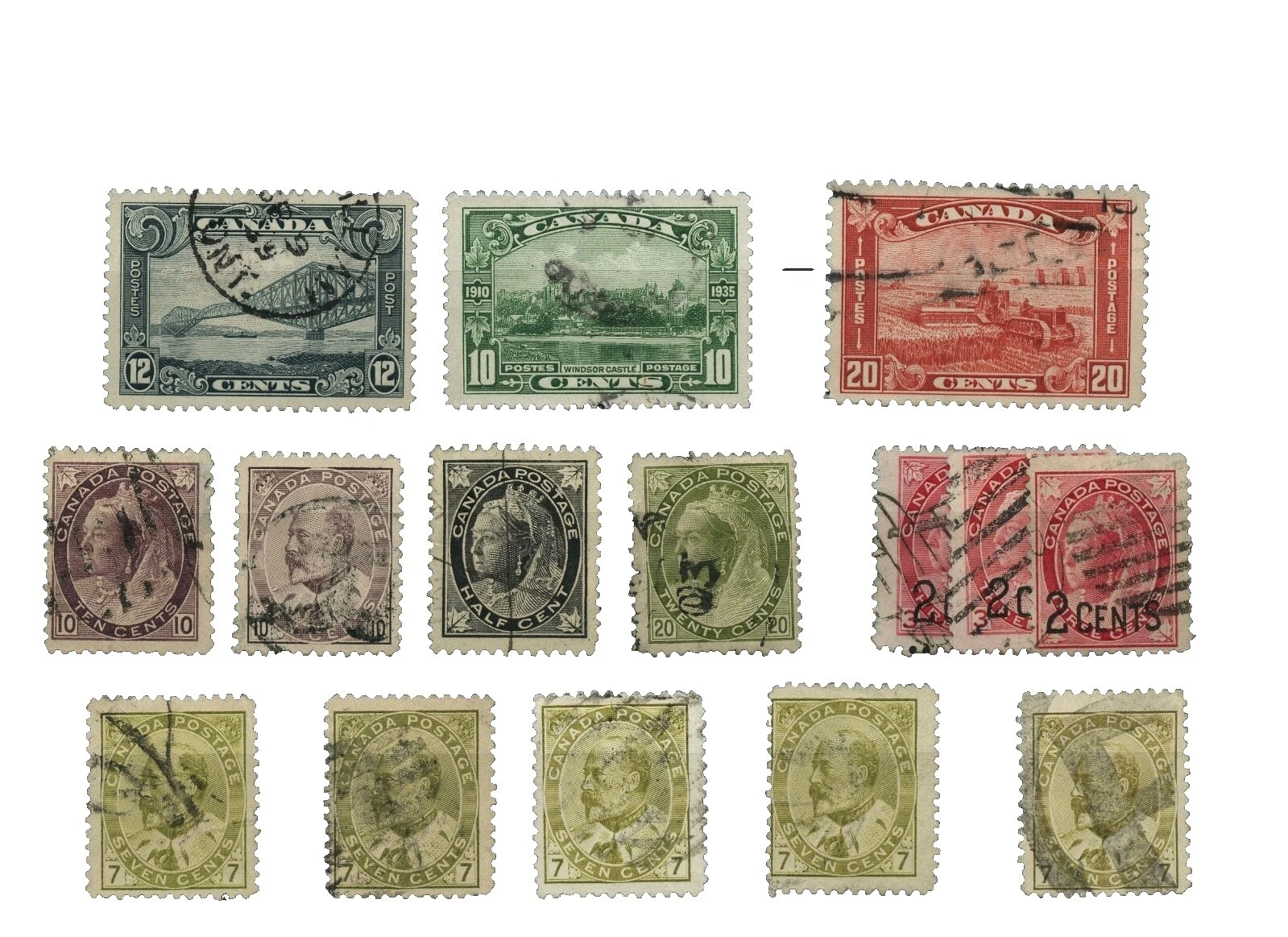 Los gatos numeral estampillas de Canadá