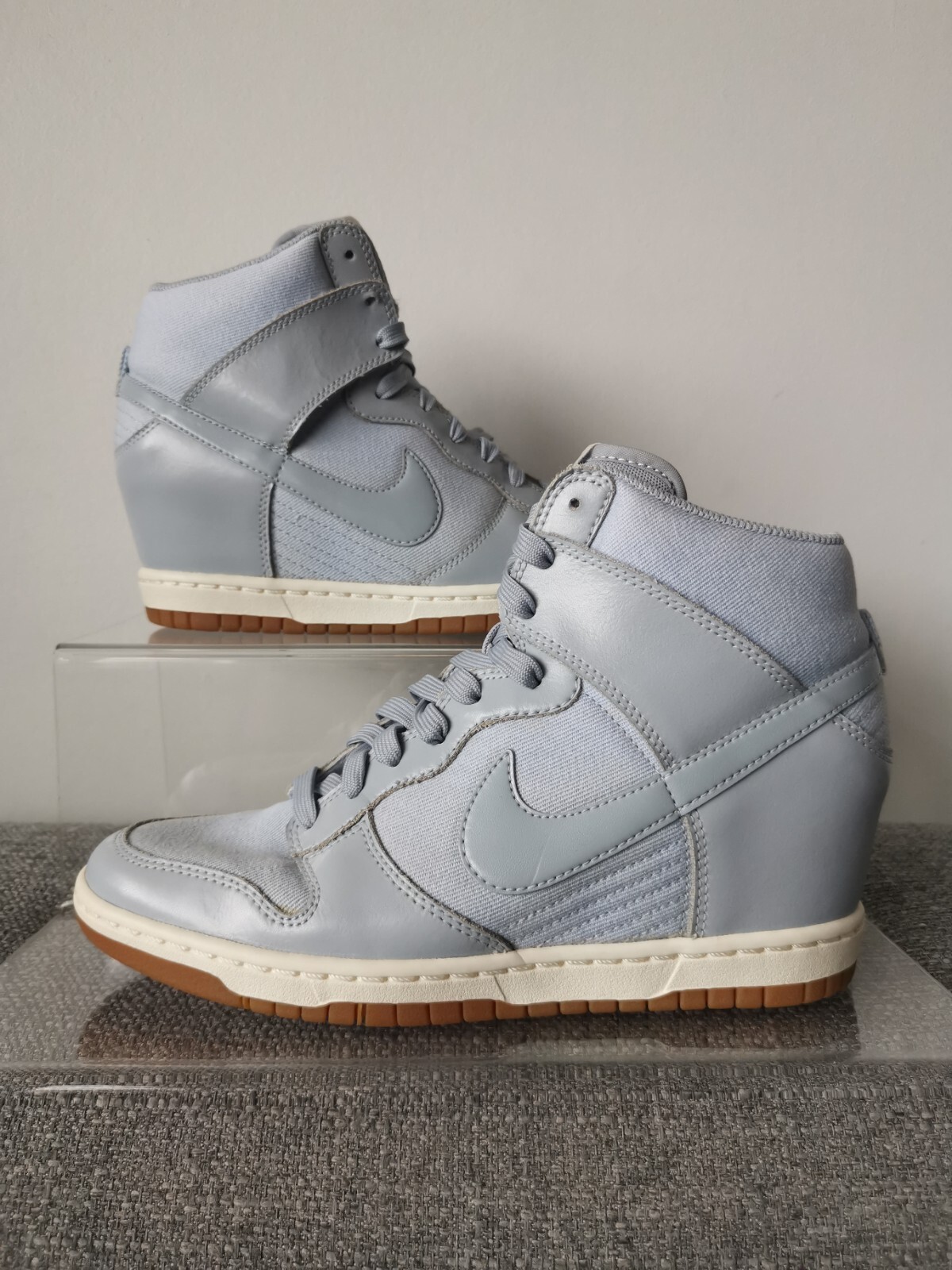 NIKE DUNK SKY HI WEDGE SIZE UK 6 EUR 40 (644877 004) LIGHT BLUE