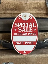 RARE 1930's Vintage Original Dennison MFG Co. SPECIAL SALE Hang Tag - Mint