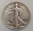 1942 P WALKING LIBERTY 90% SILVER Half Dollar 50 Cent Coin US Currency WLH22421