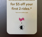 $5 Lyft Credit" RIDES ON TAP" OFF 1ST 2 RIDES. BEER COLLECTIBLE FROM CT BREWER — photo 2