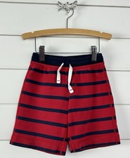 HANNA ANDERSSON Sz 100 - 4y Cotton Shorts Red Navy Stripe Pull On