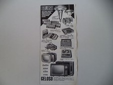 advertising Pubblicità 1969 GELOSO RADIO G16/9/PHONOBOX/G 16/21/REGISTRATORE 19