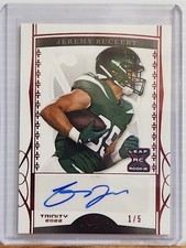 Jeremy Ruckert 2022 Leaf Trinity XRC Auto card #’d 1/5 Ohio State NY Jets