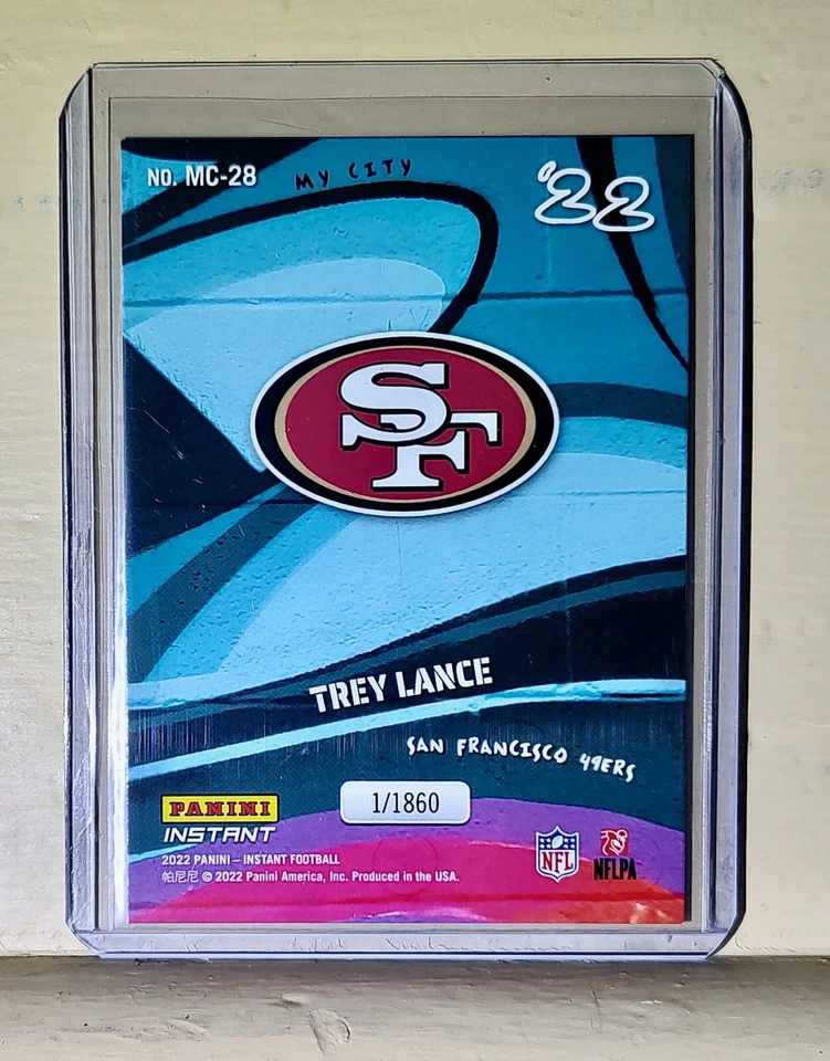 Trey Lance 2022 Panini NFL MyCity #28 Football Card 1/1860 - Image 2 of 2